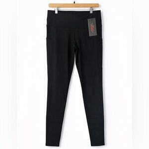 The Gym People Black High‑Waist Performance Leggings / Active Pants — Medium